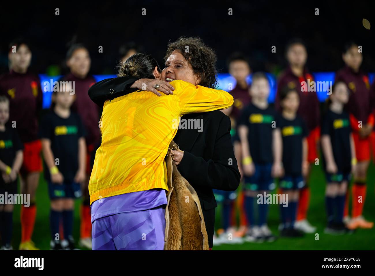 Sydney, NSW, Australia, Lydia Williams (1 Australia) ultima partita per Matildas nel 2024 International Friendly Australia contro China PR al Sydney Olympic Stadium (Accor Stadium) 3 giugno 2024, Sydney, Australia. (Keith McInnes/SPP) credito: SPP Sport Press Photo. /Alamy Live News Foto Stock