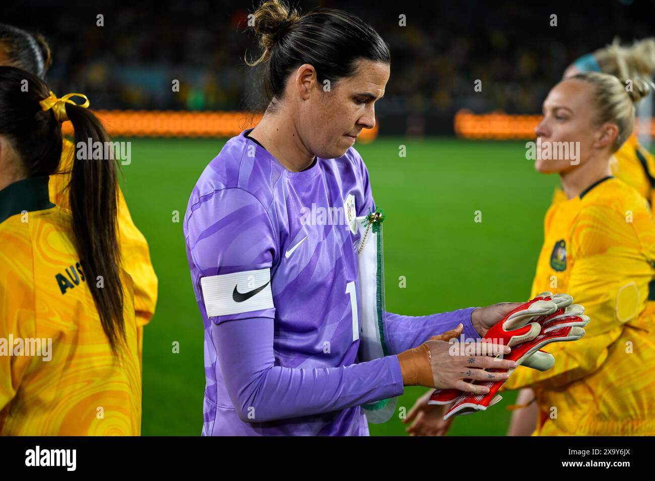 Sydney, NSW, Australia, Lydia Williams (1 Australia) ultima partita per Matildas nel 2024 International Friendly Australia contro China PR al Sydney Olympic Stadium (Accor Stadium) 3 giugno 2024, Sydney, Australia. (Keith McInnes/SPP) credito: SPP Sport Press Photo. /Alamy Live News Foto Stock