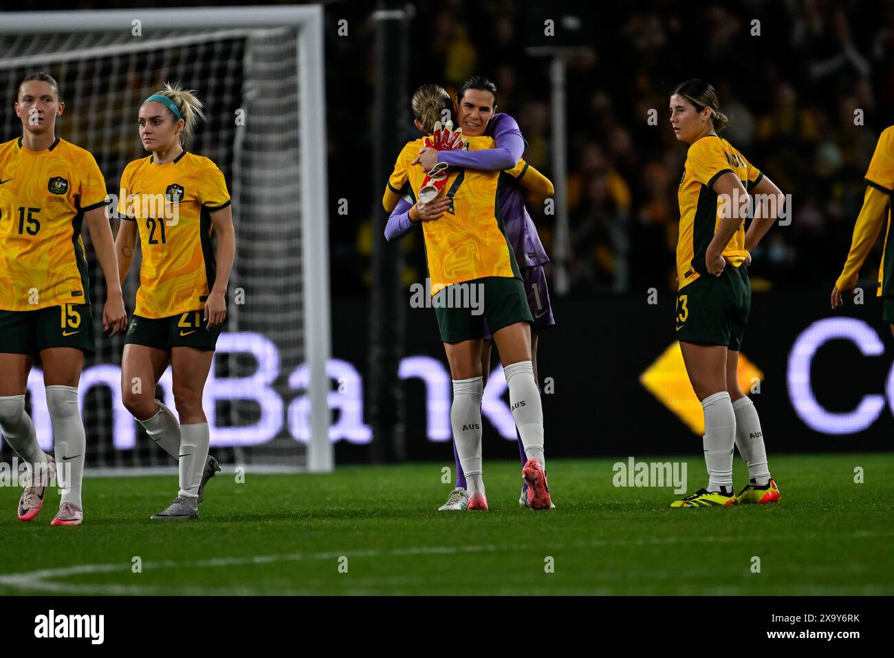 Sydney, NSW, Australia, Lydia Williams (1 Australia) ultima partita per Matildas nel 2024 International Friendly Australia contro China PR al Sydney Olympic Stadium (Accor Stadium) 3 giugno 2024, Sydney, Australia. (Keith McInnes/SPP) credito: SPP Sport Press Photo. /Alamy Live News Foto Stock