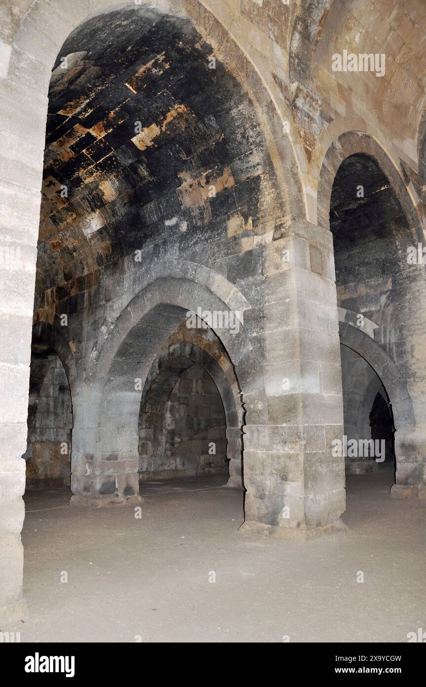 Arcate, Sultanhani Caravanserai, Sultanhani, provincia di Akseray, Turchia Foto Stock