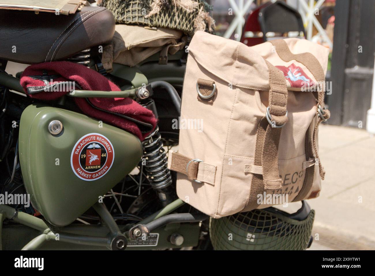 Royal Enfield. Brighouse 1940's Weekend 2024. Foto Stock