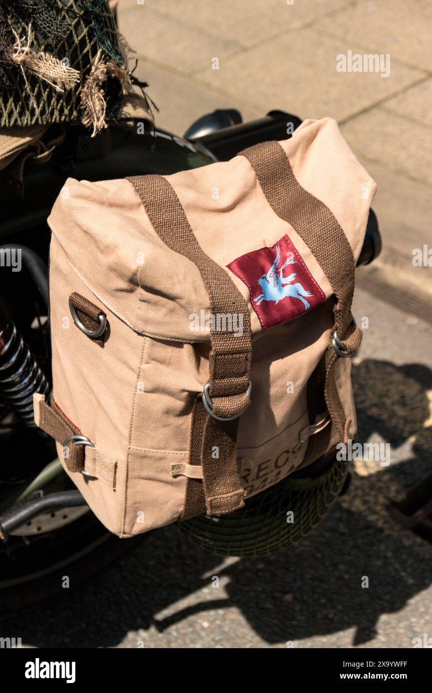 Royal Enfield. Brighouse 1940's Weekend 2024. Foto Stock