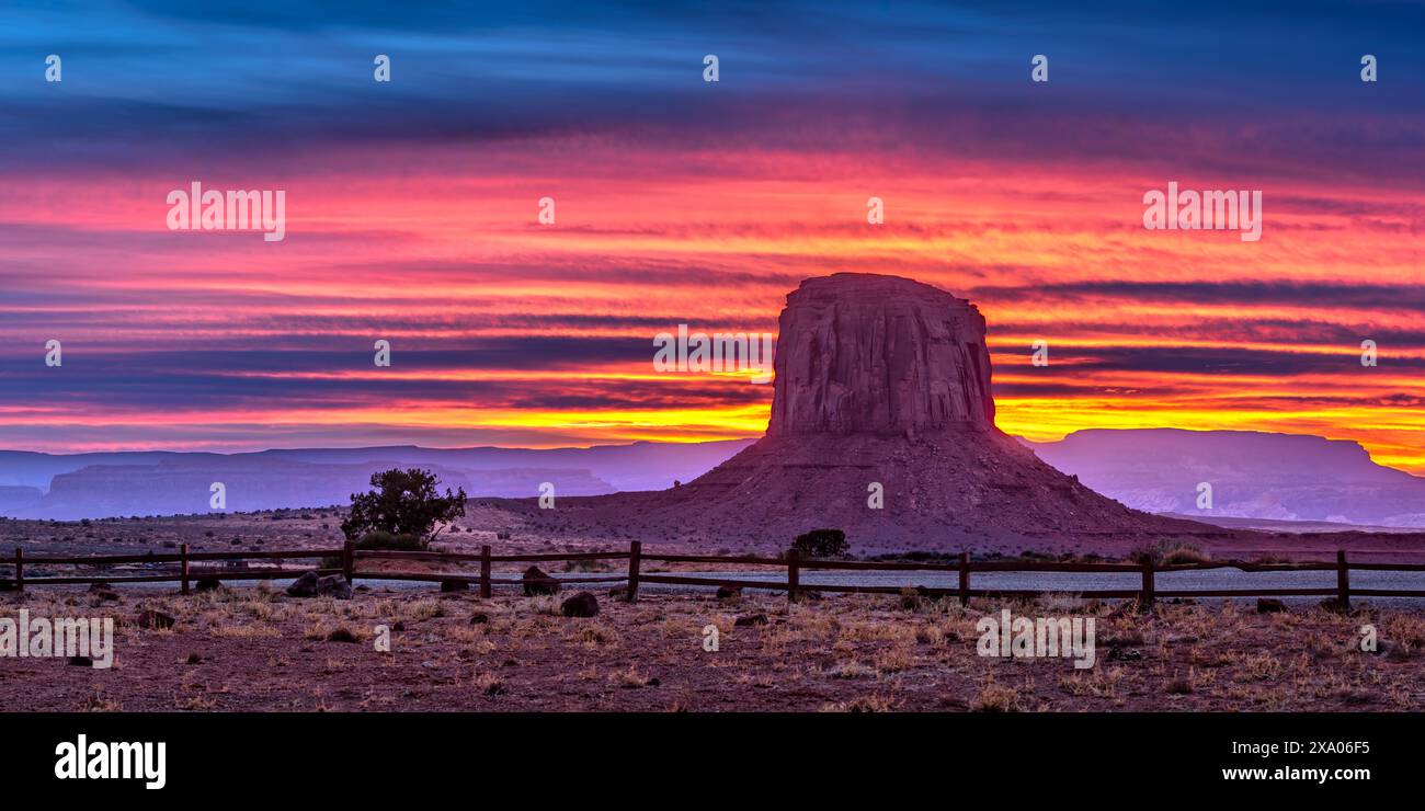 Una vista panoramica della Monument Valley Foto Stock