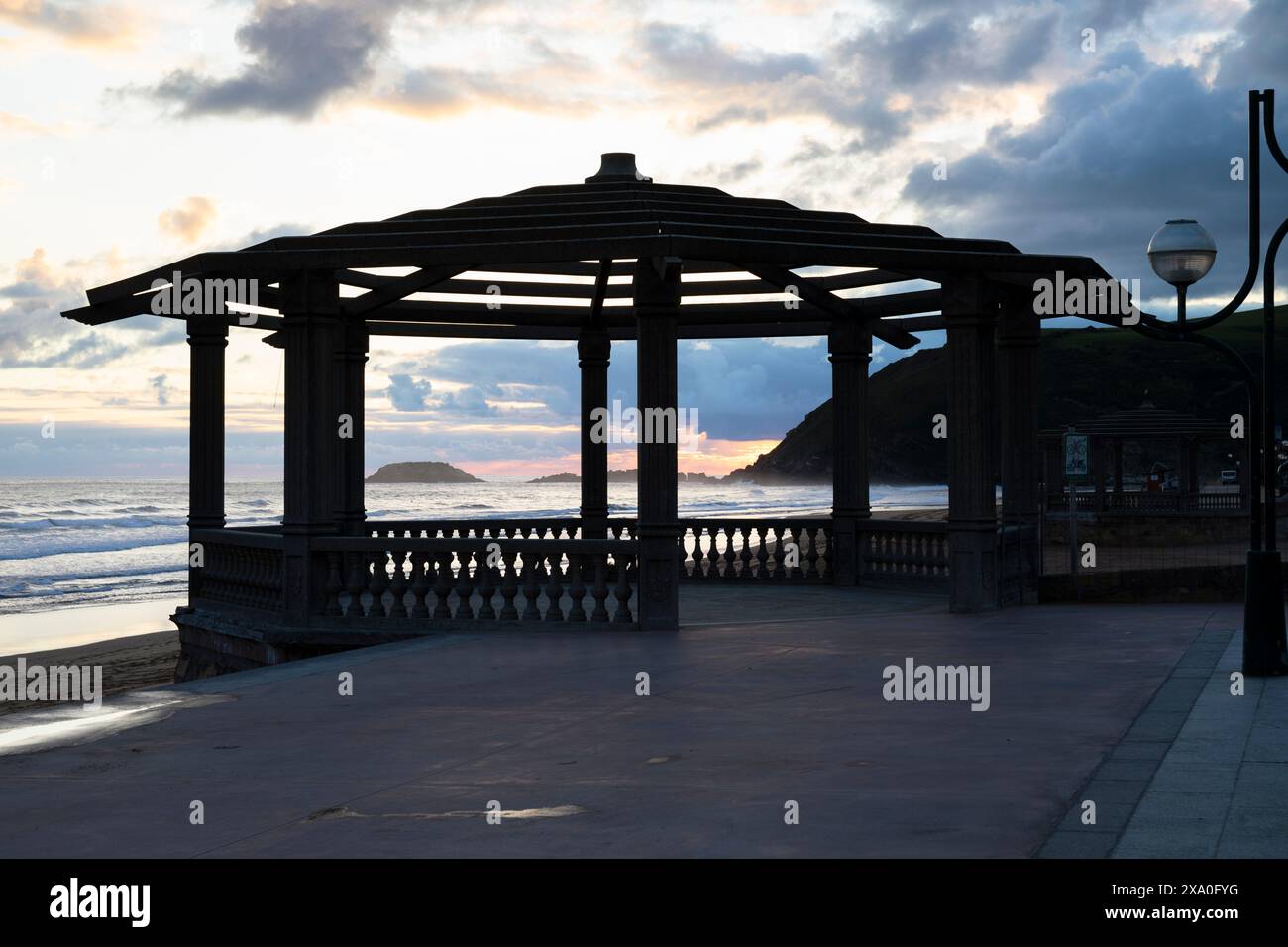 Europa, Spagna, Gipuzkoa, Zarautz Beach Foto Stock