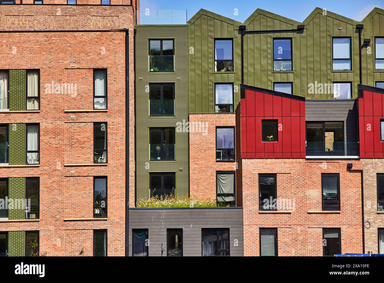 Ouseburn Quays ha costruito nuovi appartamenti a Byker, Newcastle upon Tyne Foto Stock