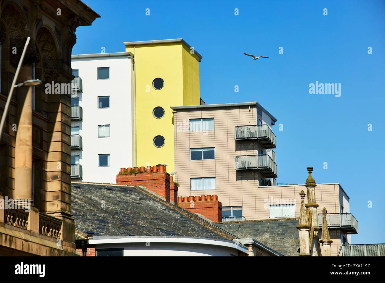 Sunderland, Tyne and Wear, appartamenti nel quartiere del fiume nel centro della città Foto Stock