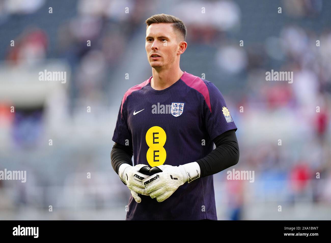 Il portiere dell'Inghilterra Dean Henderson durante un'amichevole internazionale al St. James' Park, Newcastle. Data foto: Lunedì 3 giugno 2024. Foto Stock