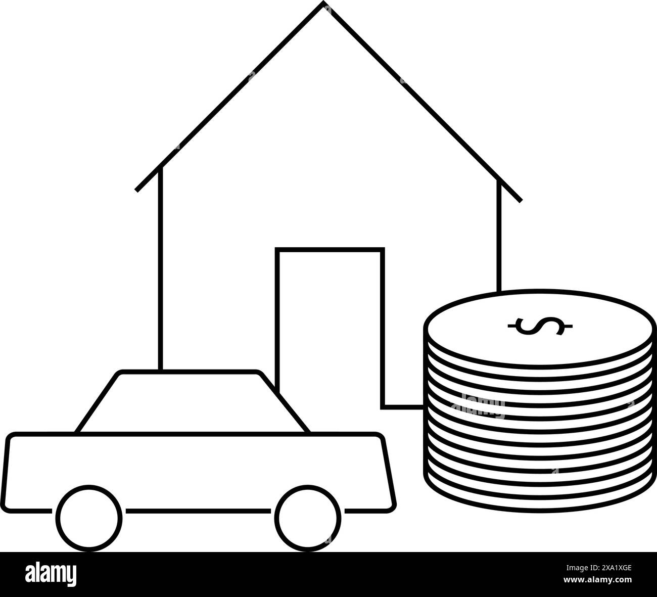 icona risorsa disegno illustrativo proprietà semplice Illustrazione Vettoriale