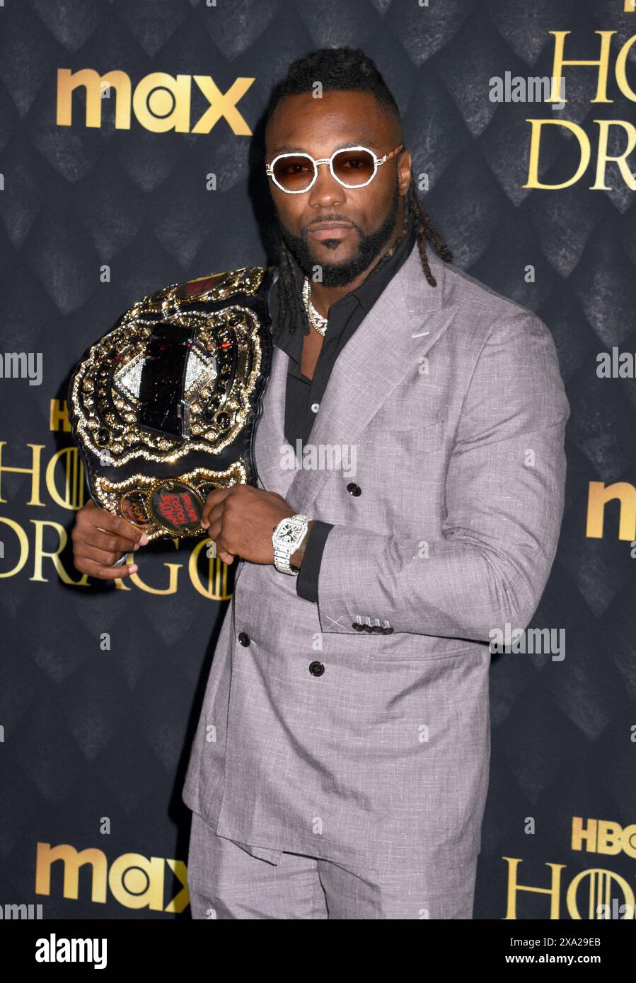 New York, New York, Stati Uniti. 3 giugno 2024. Swerve Strickland alla HBOÕs premiere della seconda stagione di House of the Dragon alla Hammerstein Ballroom al Manhattan Center di New York City il 3 giugno 2024. Crediti: Mpi099/Media Punch/Alamy Live News Foto Stock