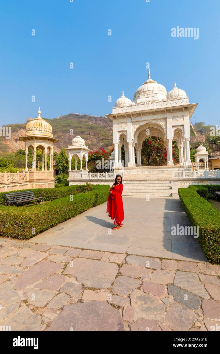 Gatore Ki Chhatriyan, Jaipur, Rajasthan, India, Asia meridionale. Foto Stock