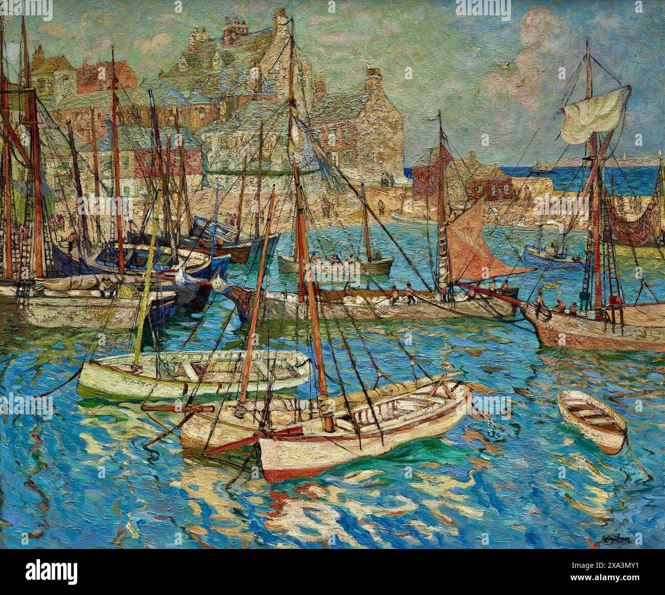 Hayley Lever - Fishermans Quarters - c1915 Foto Stock