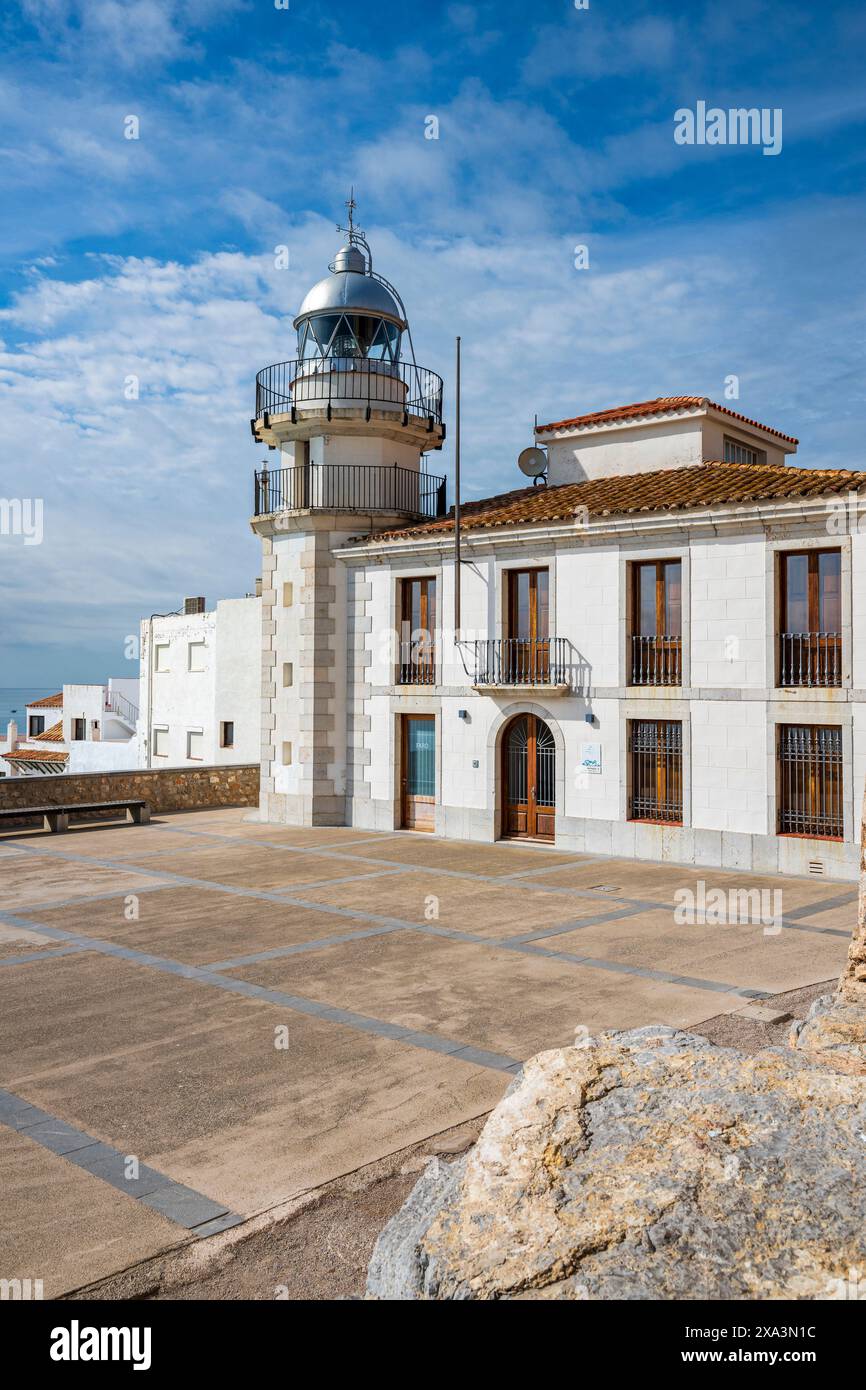 Faro, Peniscola, Comunità Valenciana, Spagna Foto Stock