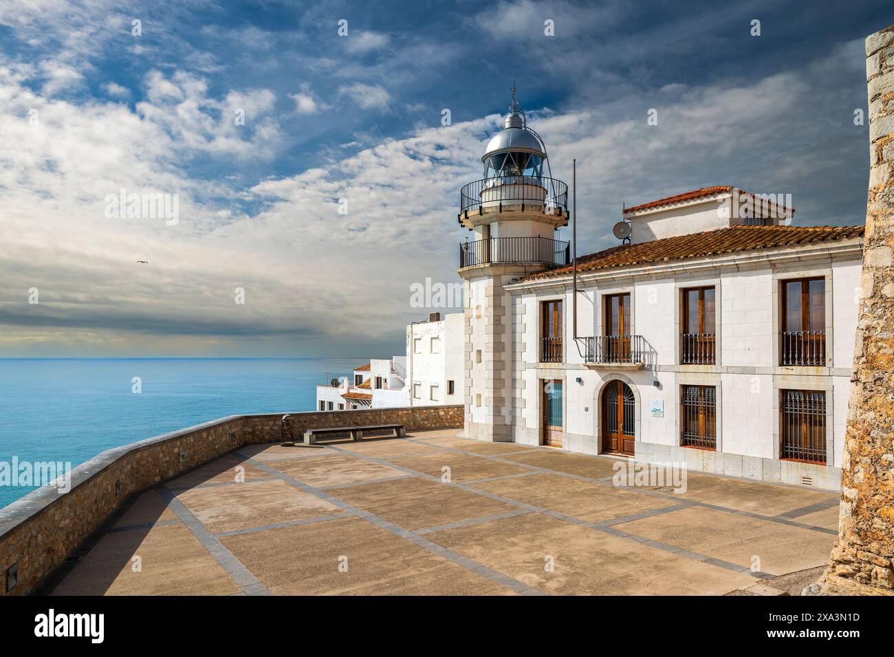 Faro, Peniscola, Comunità Valenciana, Spagna Foto Stock
