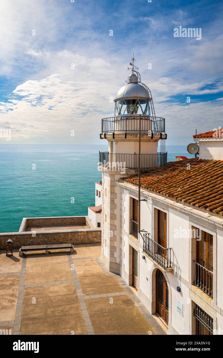 Faro, Peniscola, Comunità Valenciana, Spagna Foto Stock