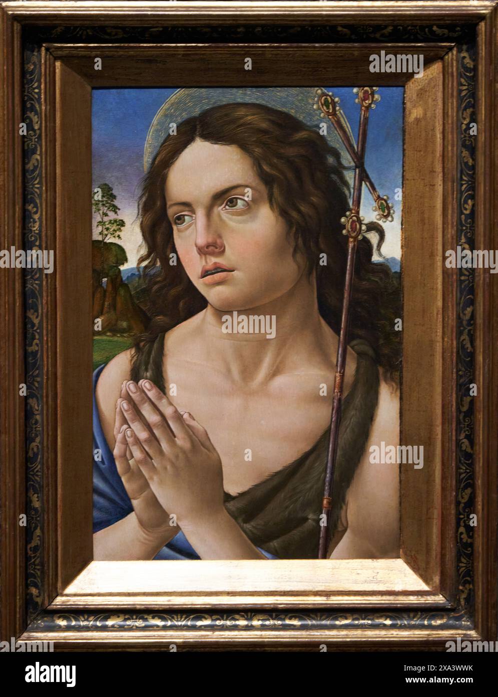 San Giovanni Battista, 1505, Raffaellino del Garbo, (Florència, 1470-1524), museo nazionale di arte catalana, Museu Nacional d'Art de Catalunya, MNAC, Barcellona, Spagna, Europa. Foto Stock