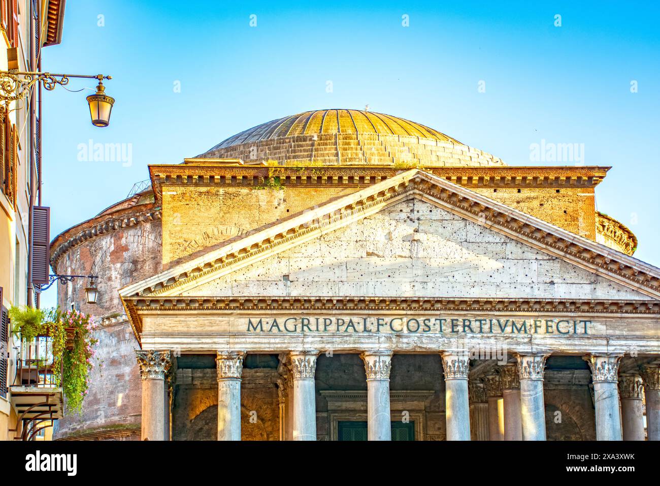 Pantheon, Roma, ex tempio romano e vera chiesa cattolica, in Italia Foto Stock