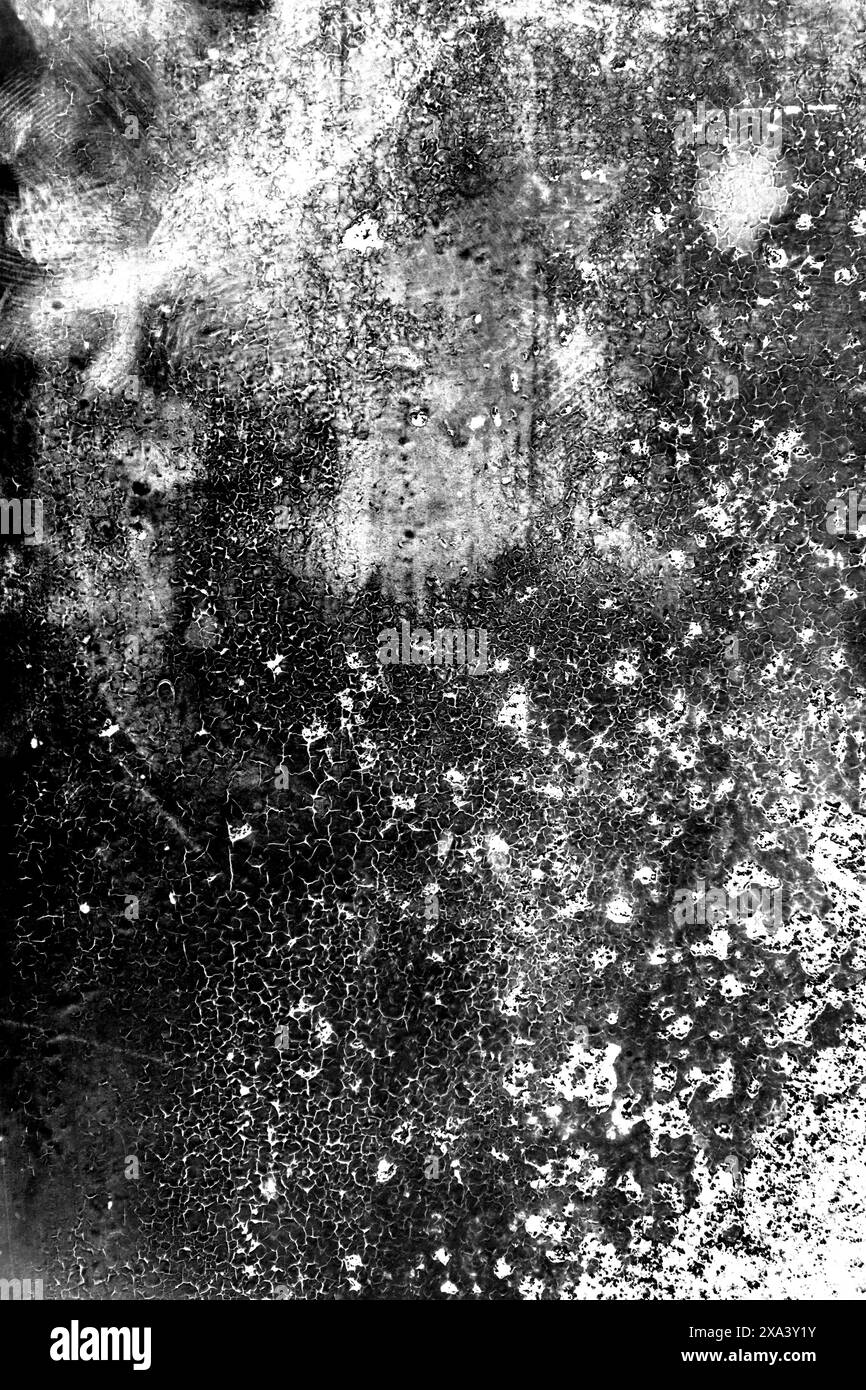 Struttura in metallo arrugginito per chiudere lo sfondo con macchie e graffi Foto Stock