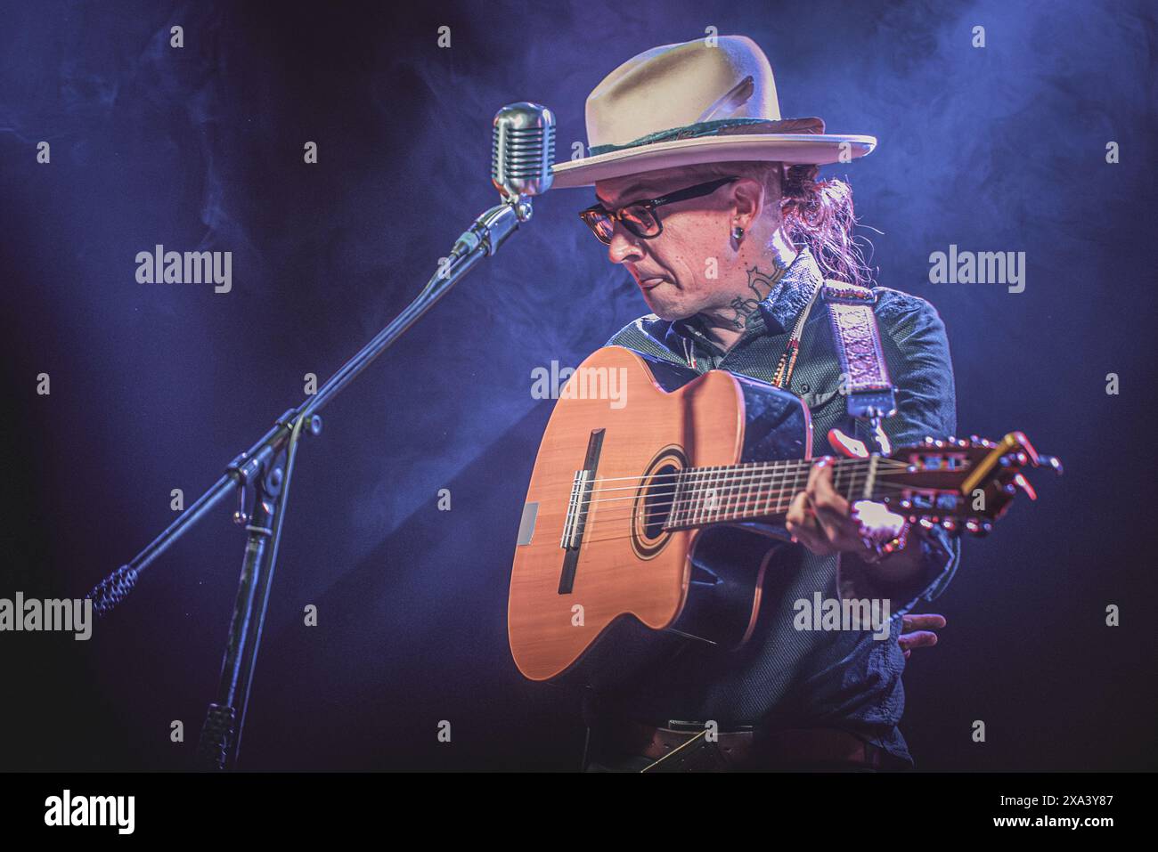 Torino, Italia 03/06/2024 - Micah P. Hinson in concerto a Hiroshima Mon Amour per il 2024 Italian Tour Foto Stock