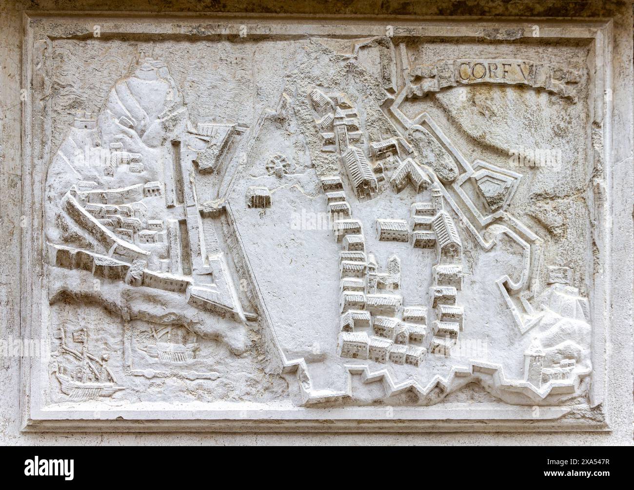 mappa dei possedimenti veneziani, Chiesa di Santa Maria del Giglio, San Marco, Venezia Foto Stock