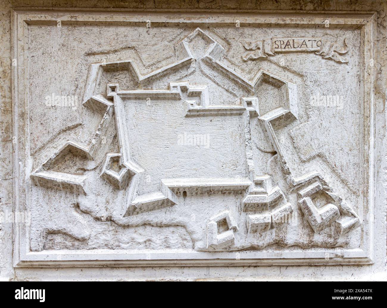 mappa dei possedimenti veneziani, Chiesa di Santa Maria del Giglio, San Marco, Venezia Foto Stock