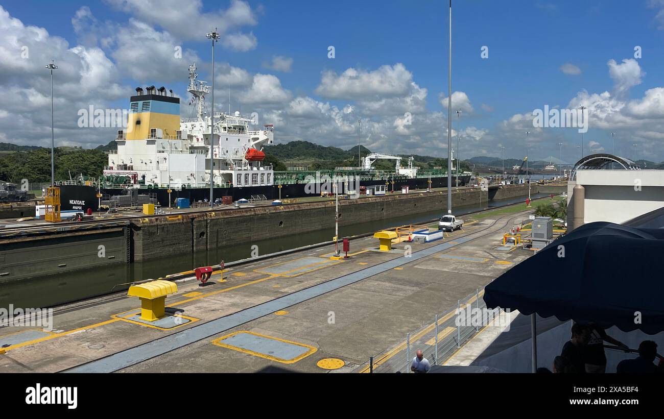 Il Canale di Panama a Panama City Foto Stock