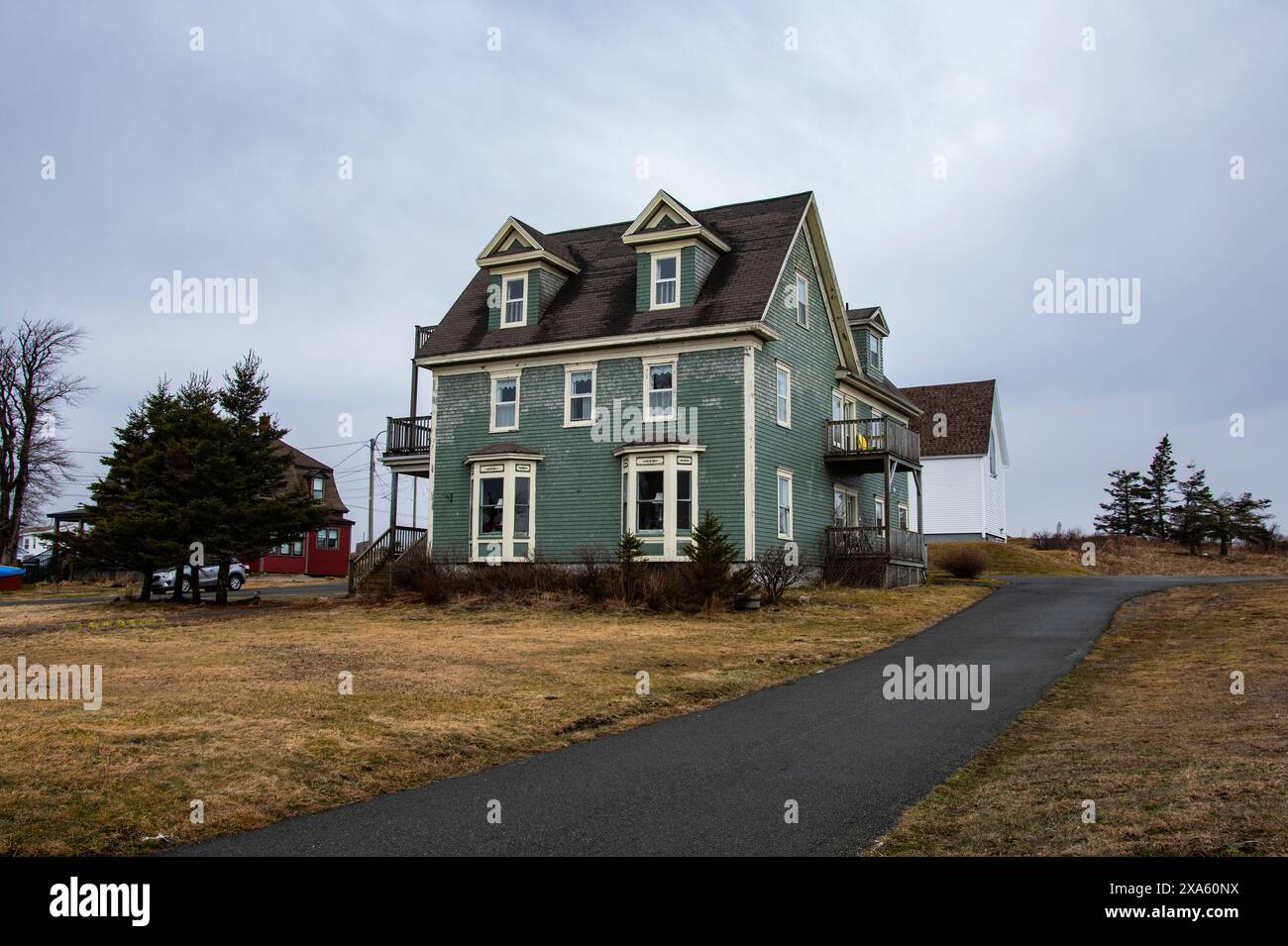 Casa storica a Louisbourg, nuova Scozia, Canada Foto Stock