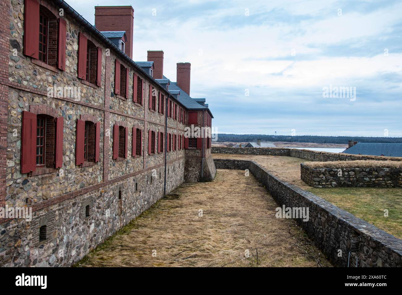 Cappella militare nella fortezza di Louisbourg, nuova Scozia, Canada Foto Stock