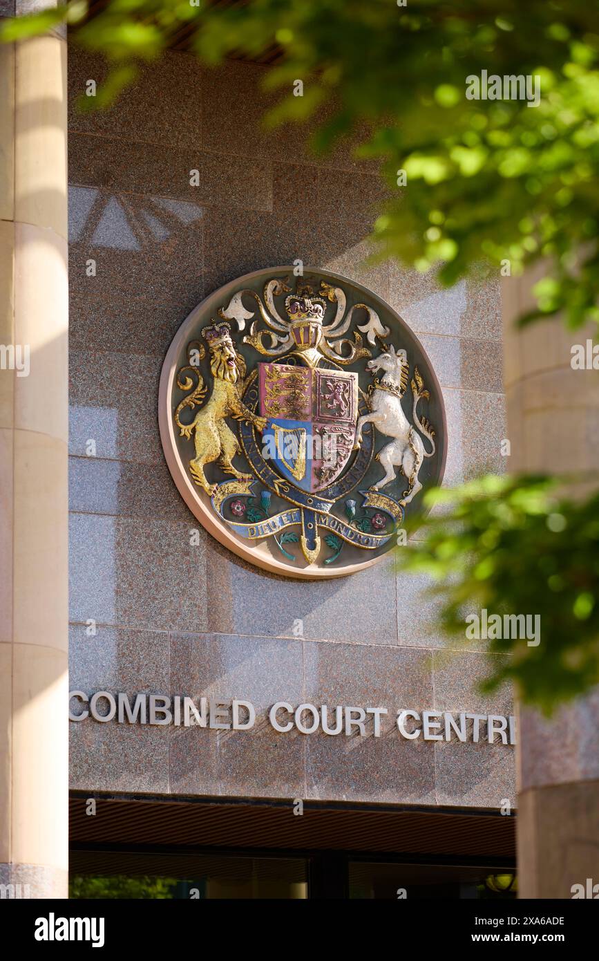 Stemma reale Teesside Crown Court Foto Stock