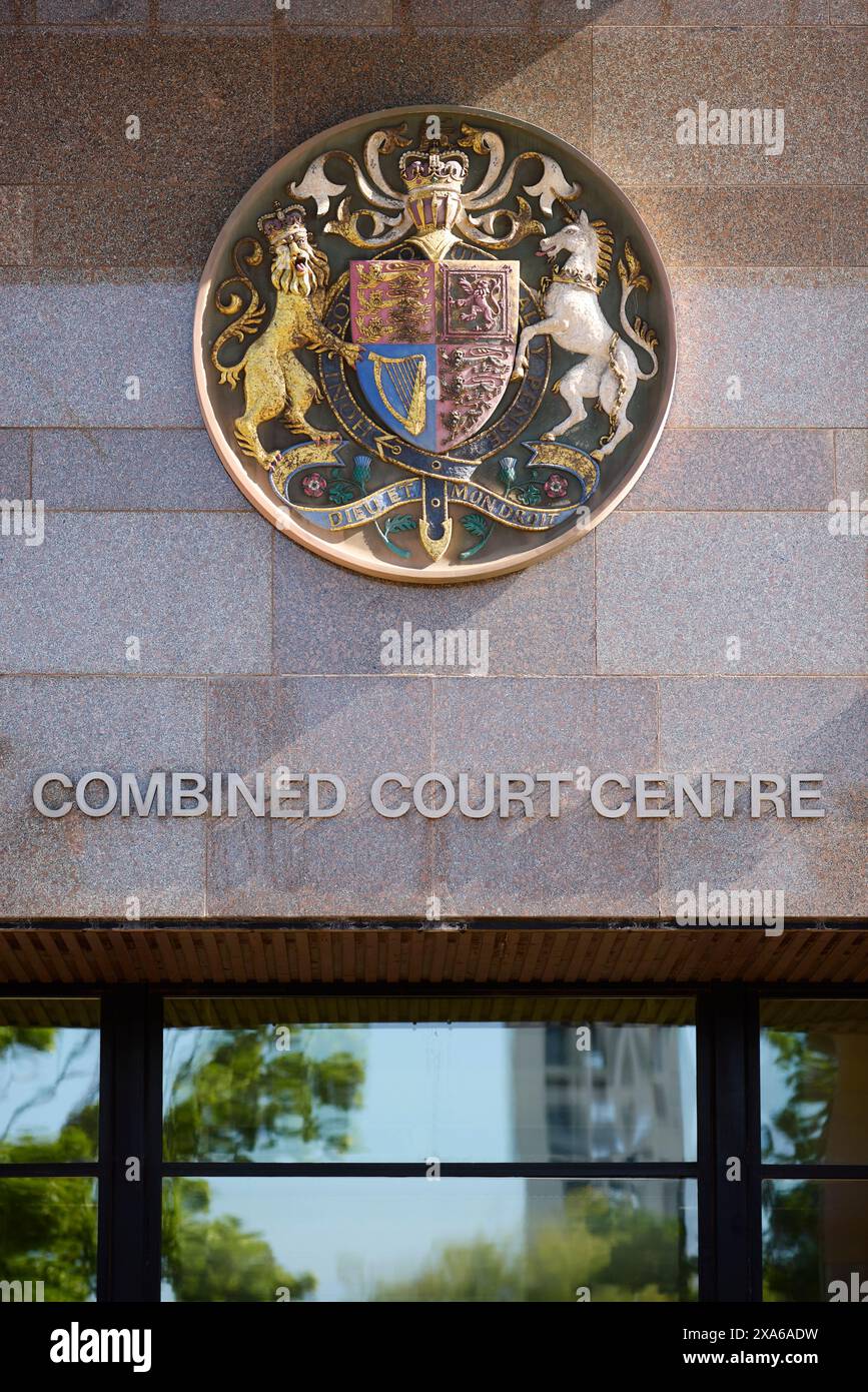 Stemma reale Teesside Crown Court Foto Stock