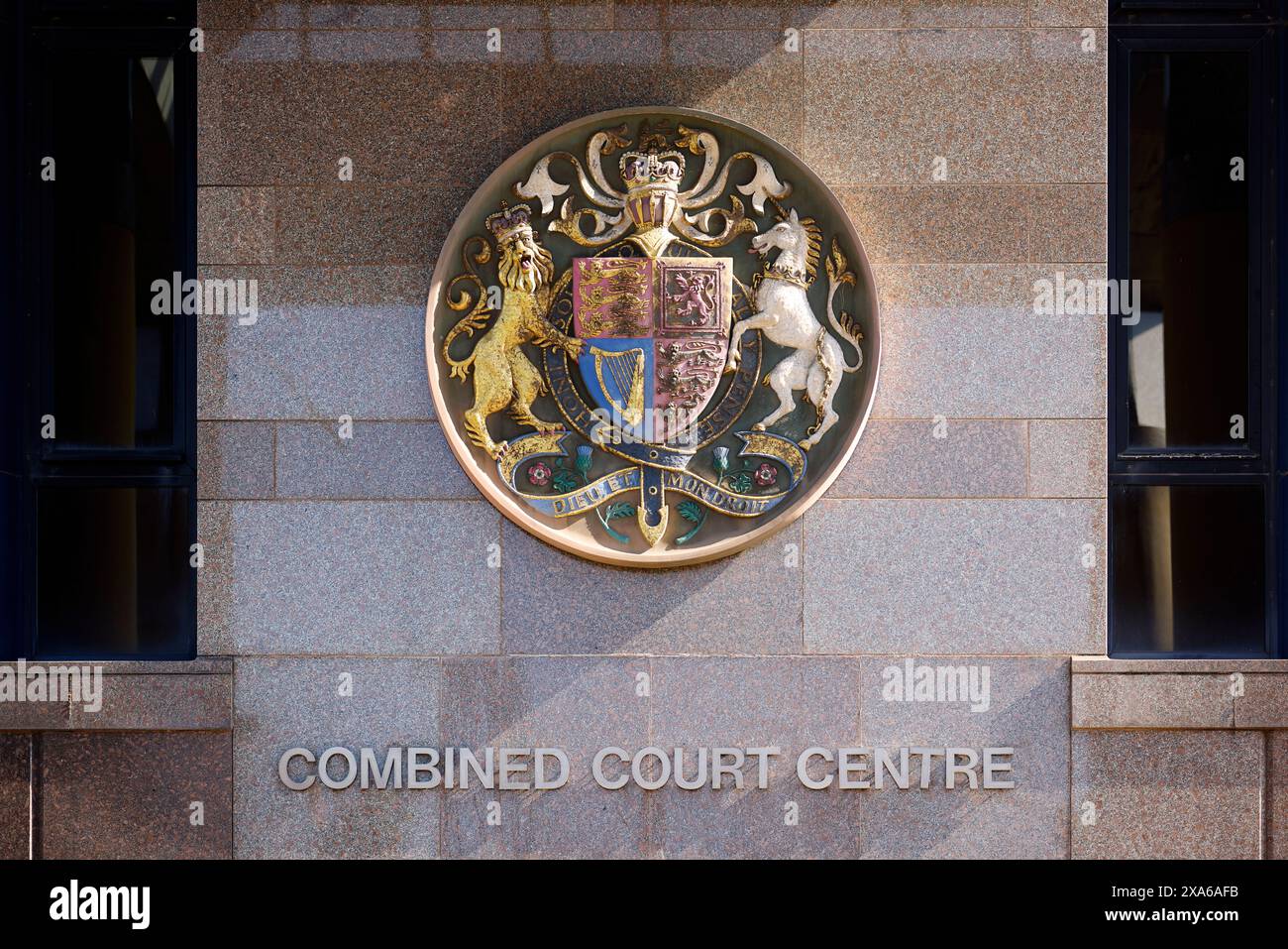 Stemma reale Teesside Crown Court Foto Stock