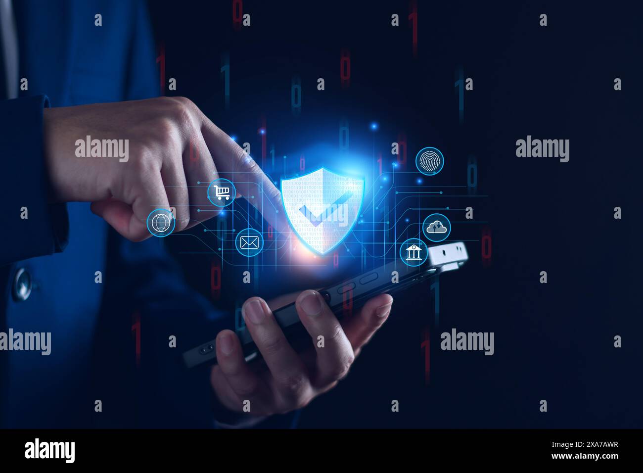 Sistema di sicurezza di rete. Dati personali sul tablet. Information and cyber Security Technology Services. Tecnologia Internet. Dati digitali pr Foto Stock