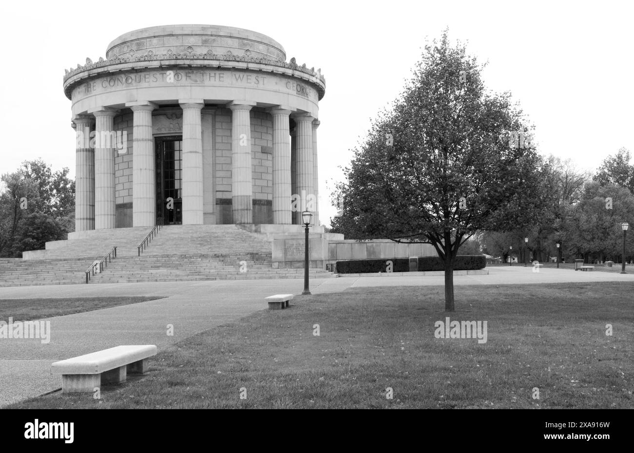 George Rogers Clark National Historical Park, insegna a Vincennes, Indiana. STATI UNITI Foto Stock