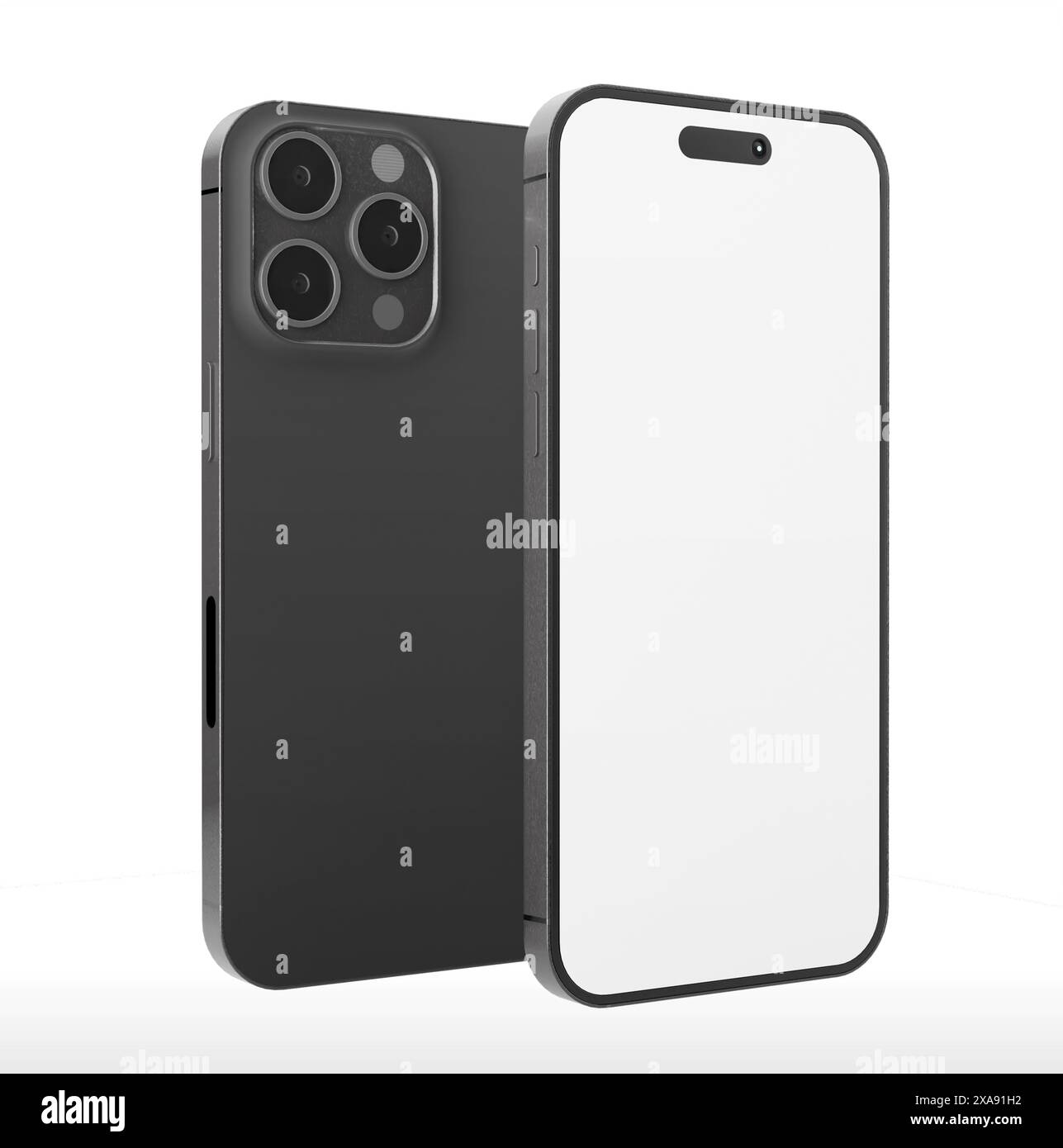 Smartphone con schermo vuoto utili per la presentazione del design di mockup Foto Stock