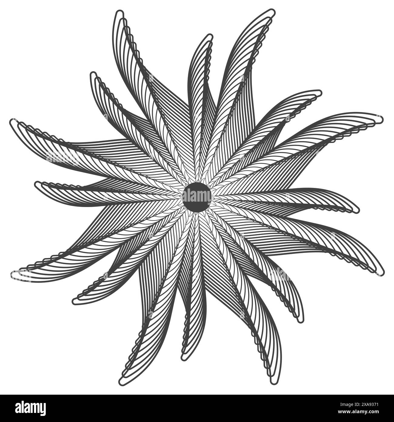 Schema solare astratto elemento di progettazione contorno immagine vettoriale isolata su sfondo bianco Illustrazione Vettoriale