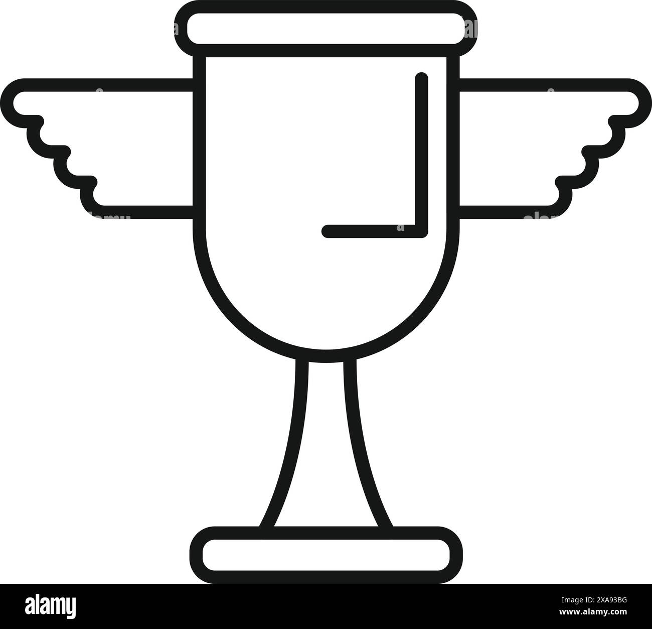 Simboleggiando la vittoria e il successo, un trofeo prende il volo con le ali maestose Illustrazione Vettoriale