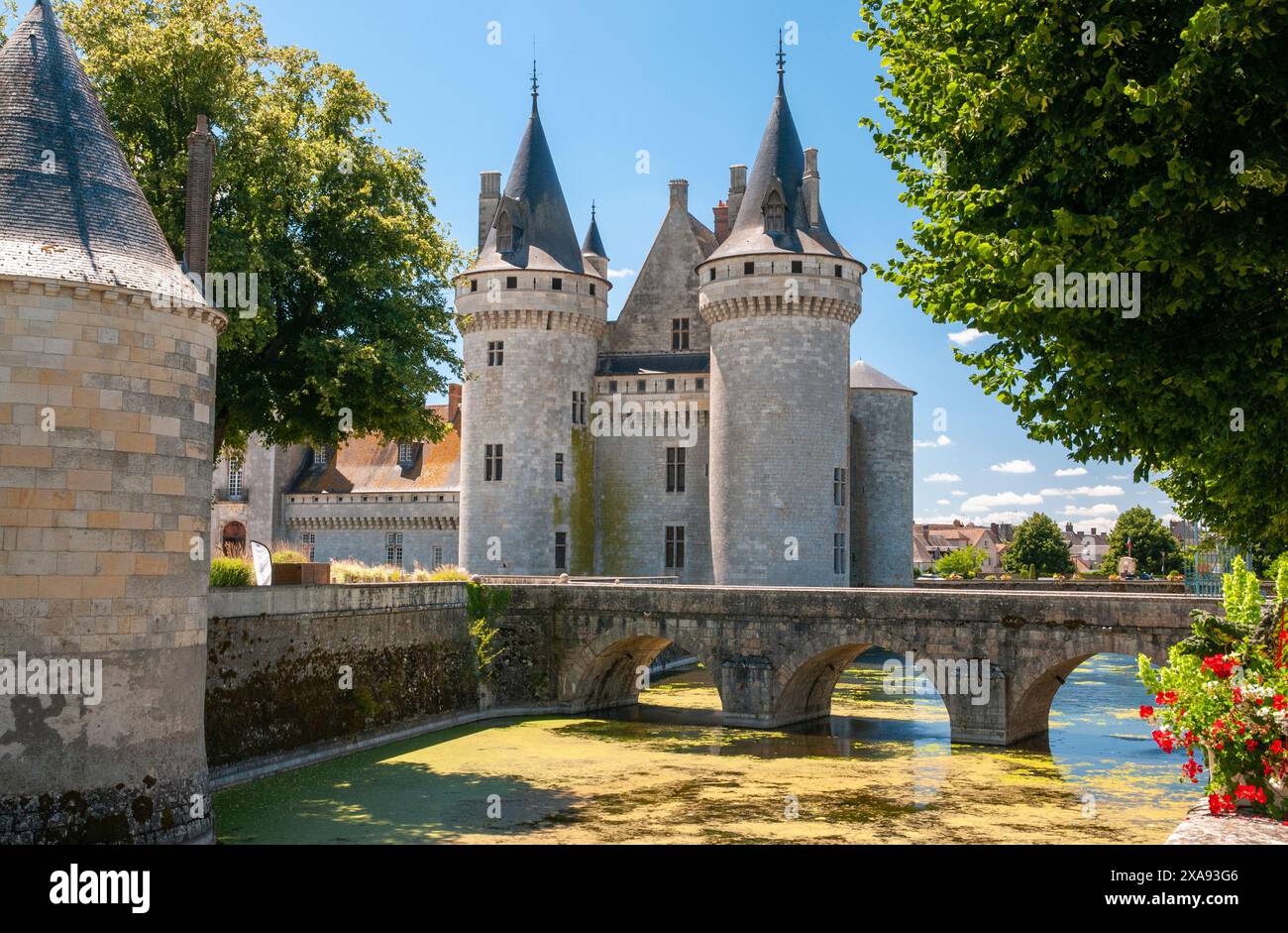 Castello di Sully-sur-Loire (XIV-XVII secolo), Sully-sur-Loire, Valle della Loira patrimonio dell'umanità dell'UNESCO, Loiret (45), Centre-Val de Loire Reg Foto Stock