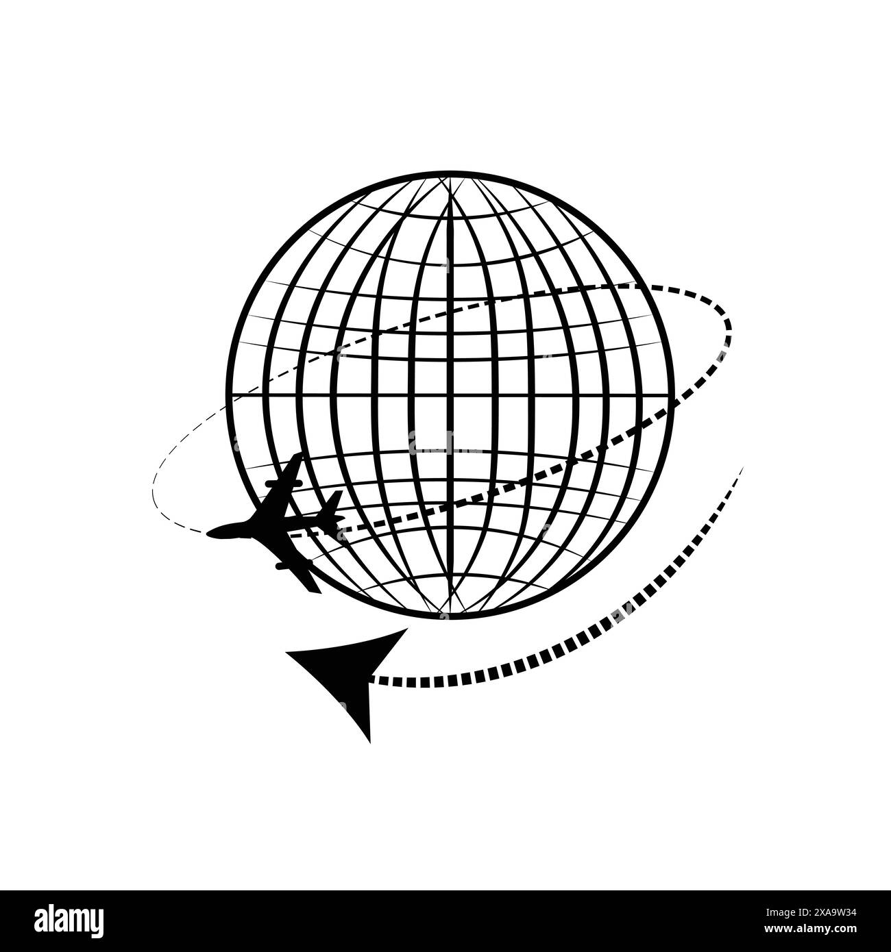 Insieme di elementi icona sociale di luoghi e globo Illustrazione Vettoriale