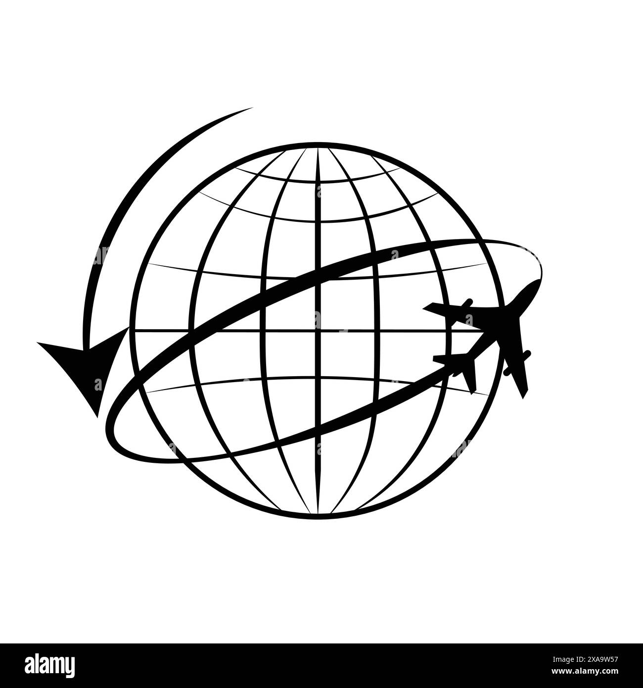Insieme di elementi icona sociale di luoghi e globo Illustrazione Vettoriale