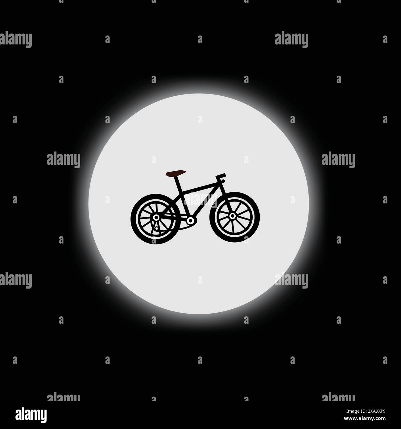 Set di elementi a icona pneumatici della bicicletta Illustrazione Vettoriale