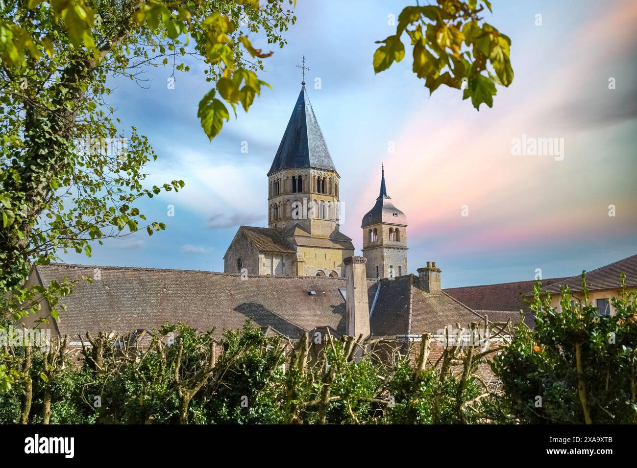 Abbazia di Cluny, monastero medievale in Borgogna, Francia Foto Stock