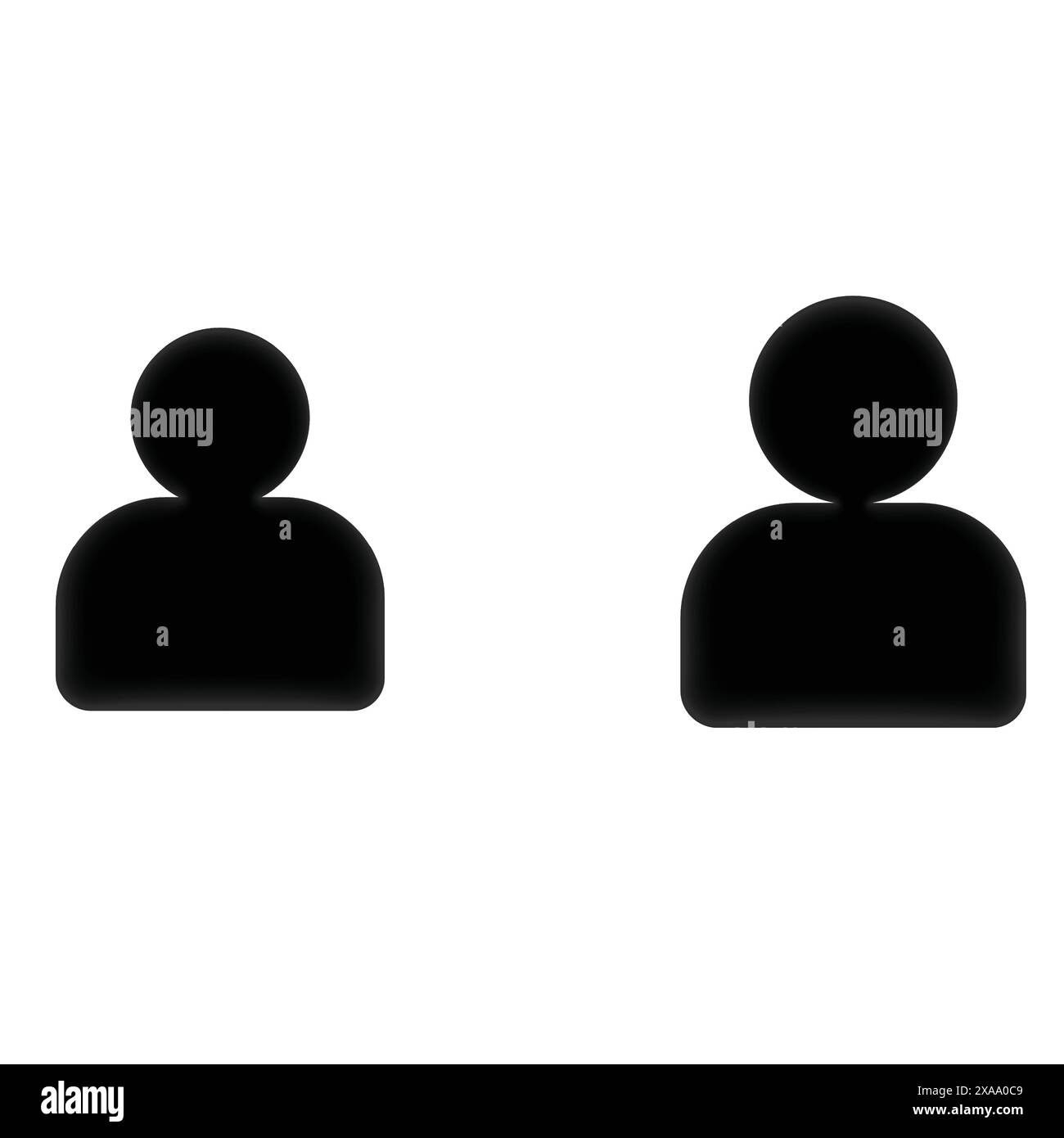 Pulsante icona utente, pulsante profilo Illustrazione Vettoriale