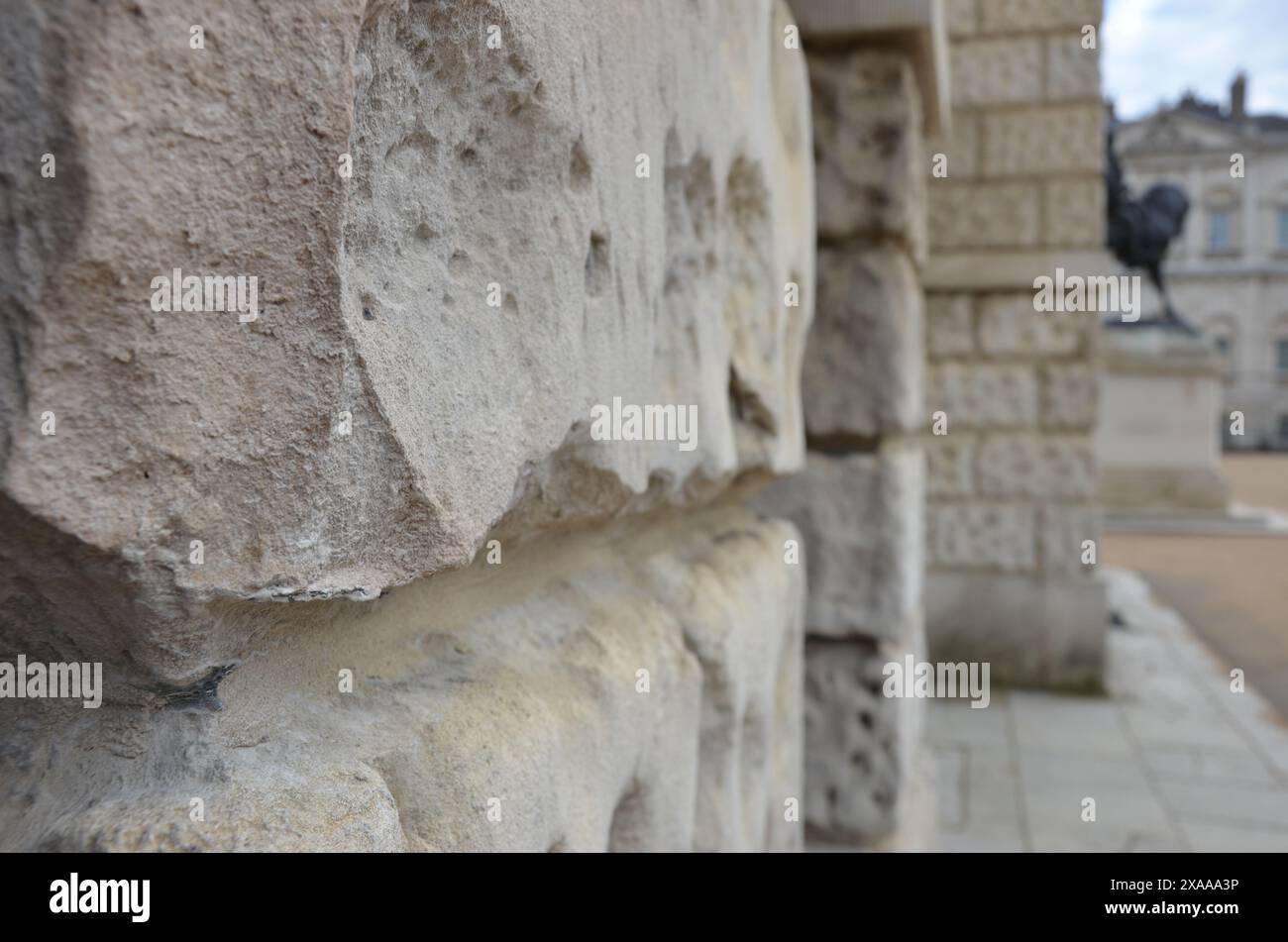 Rusticated Stone, Horseguards Parade Ground Foto Stock