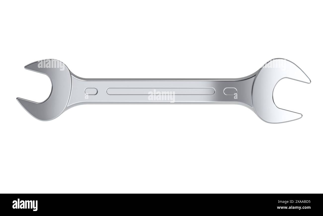 chiave metallica isolata su uno sfondo trasparente Foto Stock