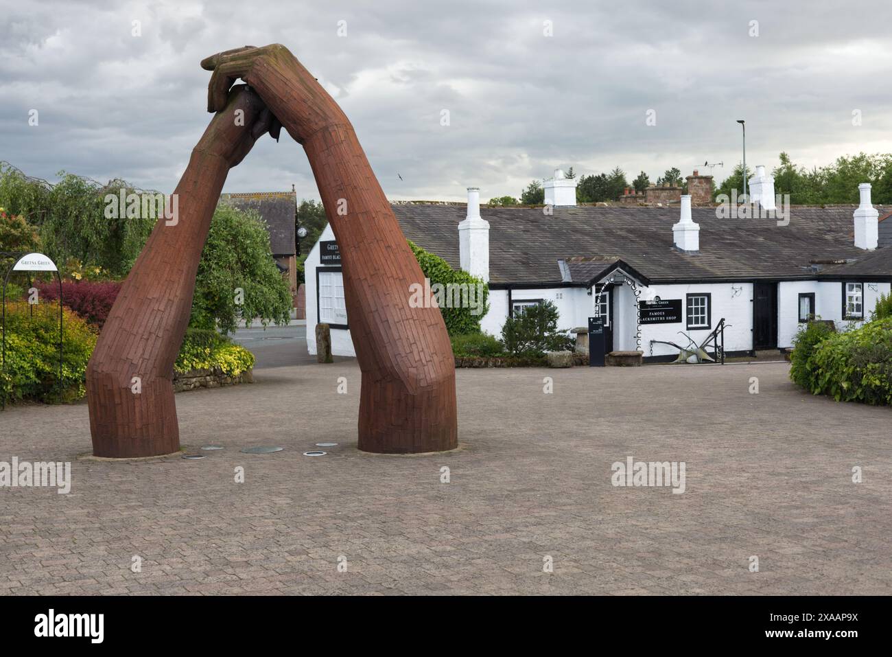 Gretna Green, famosa destinazione per matrimoni, rifugio per giovani amanti dopo il matrimonio del 1754, in fuga in Scozia, Foto Stock