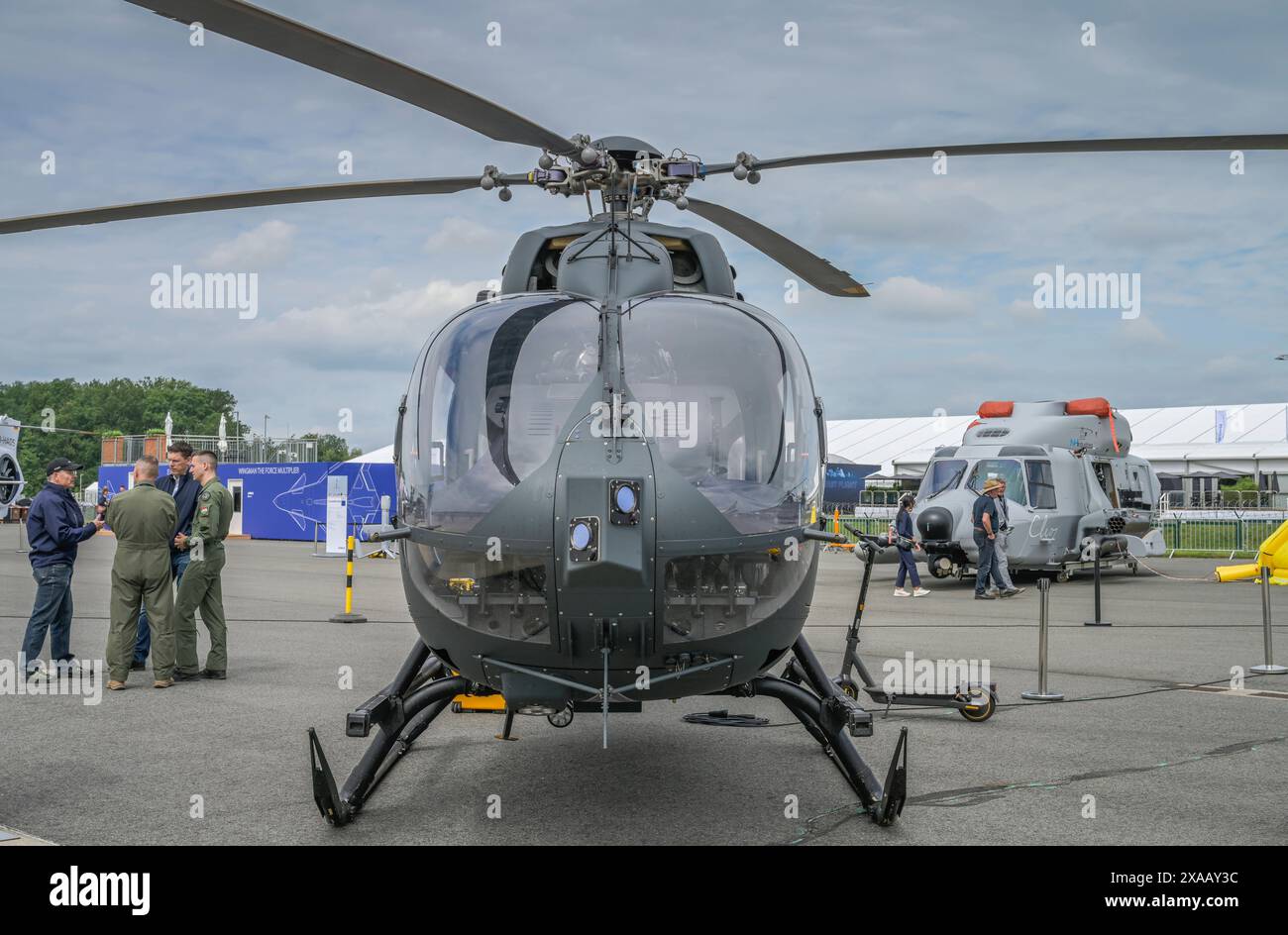 Airbus Helicopter H145M, ILA 2024, Internationale Luft- und Raumfahrtausstellung Berlin, Schönefeld, Brandeburgo, Deutschland *** Airbus Helicopter H145M, ILA 2024, International Aerospace Exhibition Berlin, Schönefeld, Brandeburgo, Germania Foto Stock