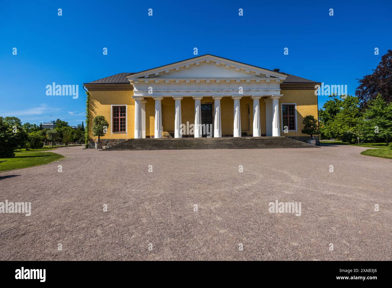 Orangerie nel Giardino Botanico di Uppsala. Triangeln, Uppsala, Svezia Foto Stock