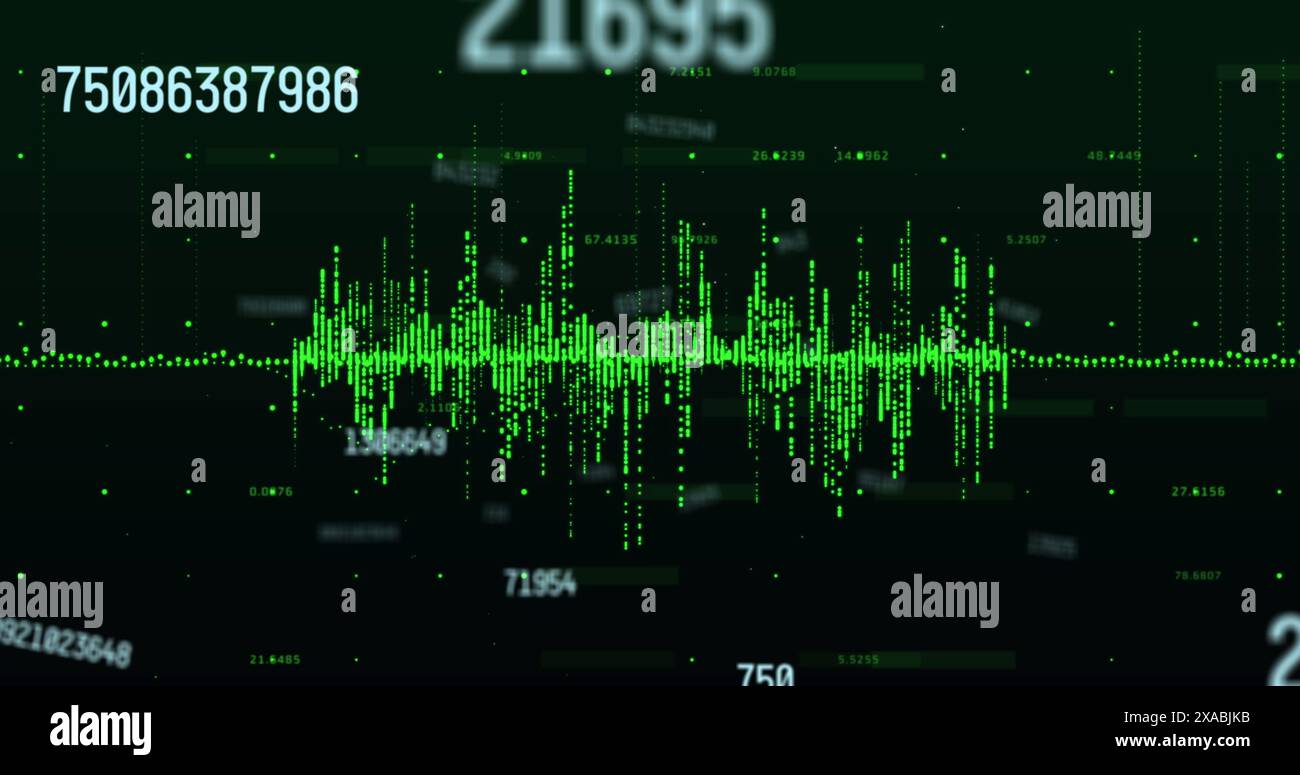 Immagine del trattamento dei dati finanziari Foto Stock