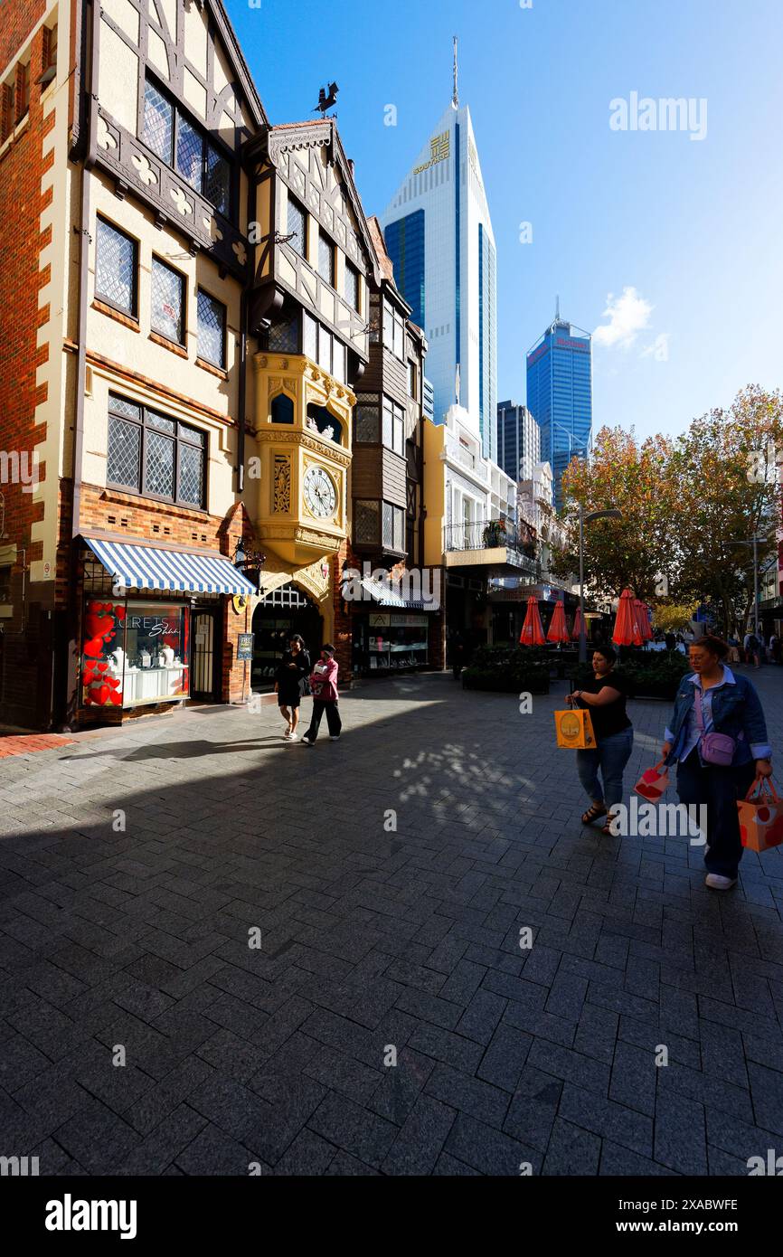 Centro commerciale Hay Street, Perth, Australia Occidentale Foto Stock