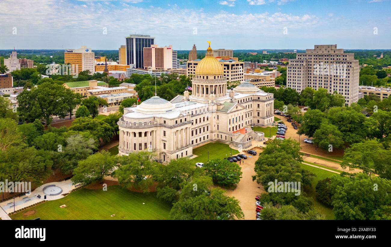Il Mississippi Capitol Building nel centro di Jackson, la capitale del Mississippi Foto Stock