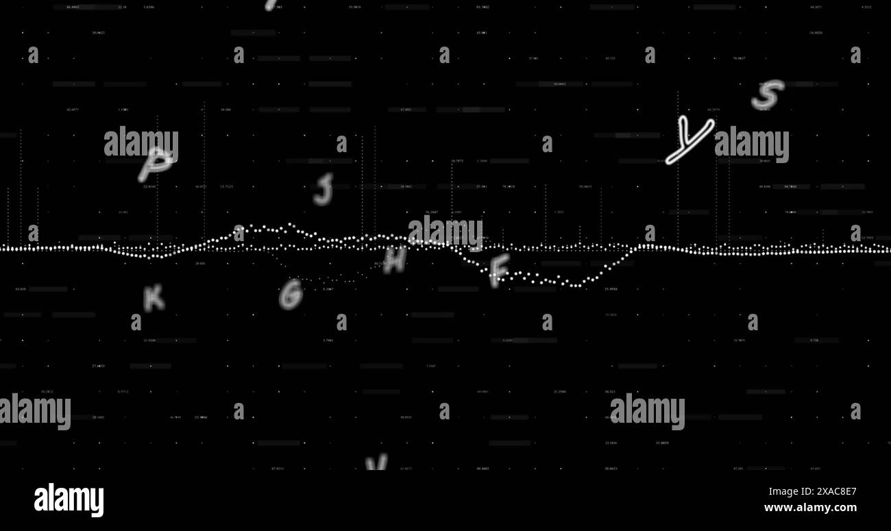 Immagine del trattamento dei dati finanziari Foto Stock